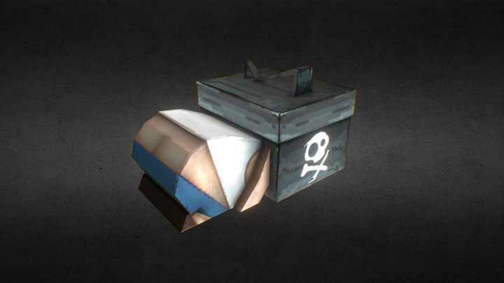 Garena Free Fire Loot Box Kneel and Apologize 3D Model