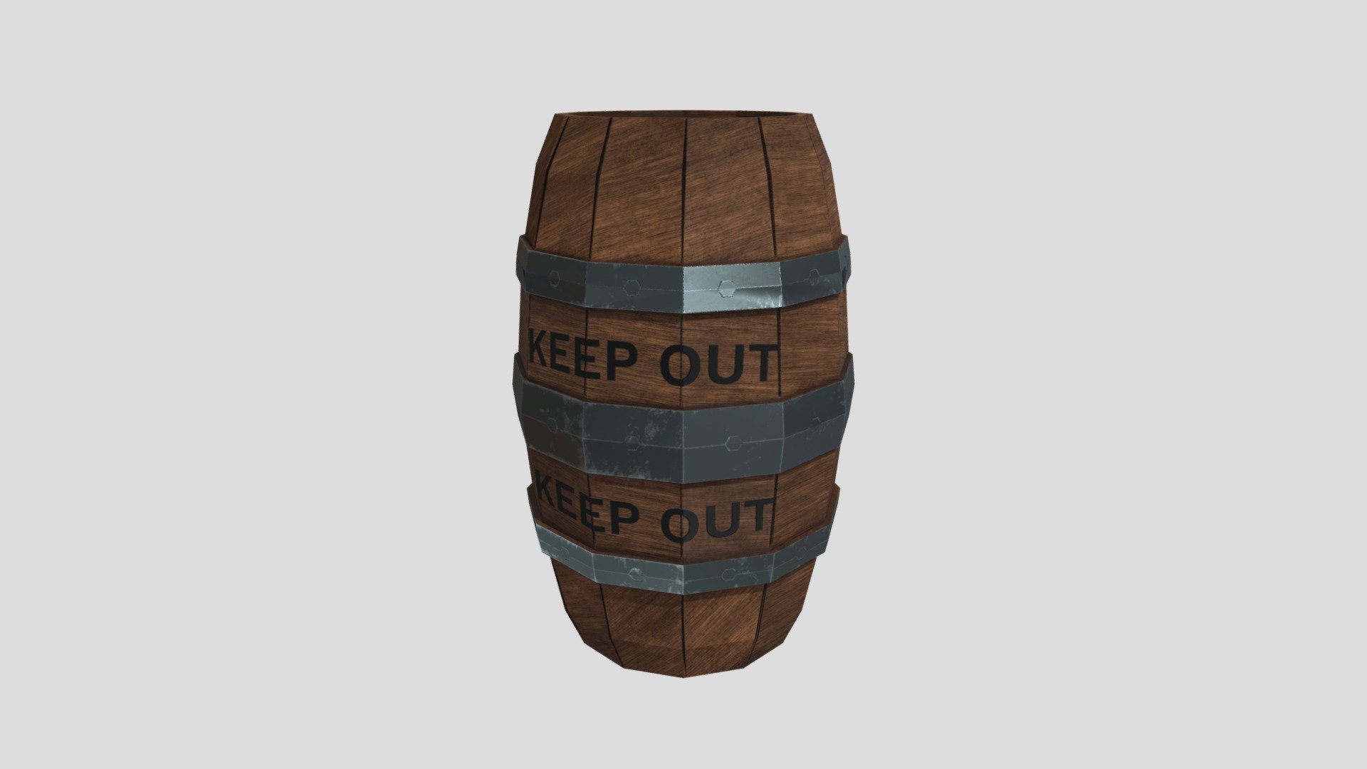 Wooden Barrel with Words