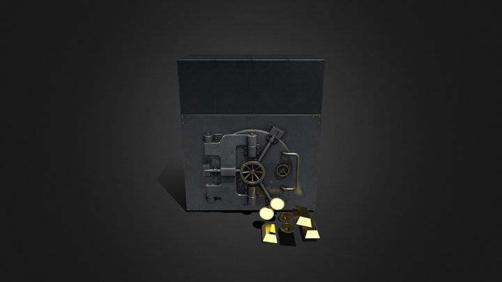 Vault Coin Falling 3D Model