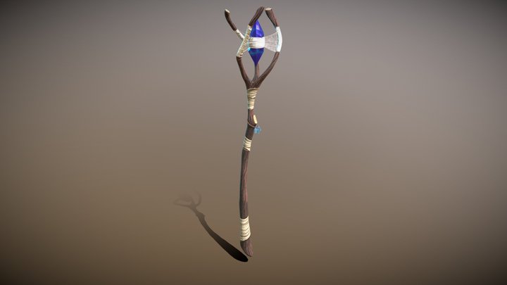 Druid Staff 3D Model