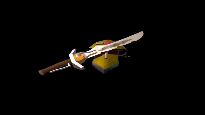 Flamethrower Sword and Gaseous Shield 3D Model