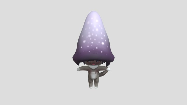 Mushroom Cat! 3D Model