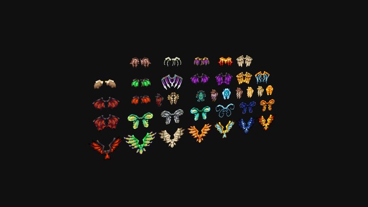 Voxelspawns Wings Set 3D Model