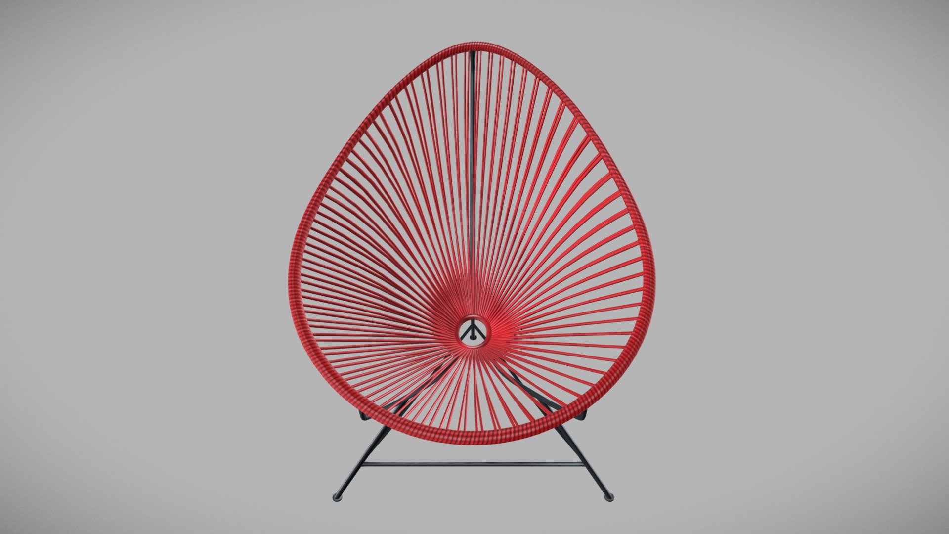 Innit Acapulco Chair Black Frame Red Weave