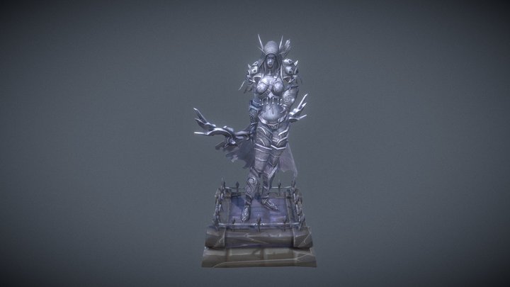 Sylvanas Statue World Of Warcraft 3D Model