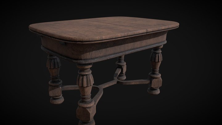 Old Table 3D Model