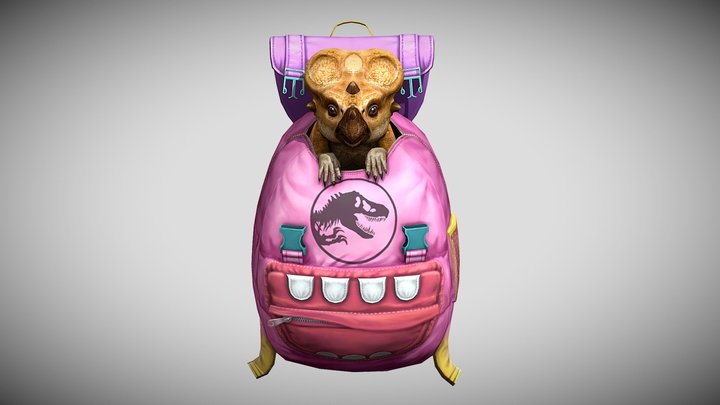 Jurassic World Rebirth Pink Backpack – Free 3D Model STL