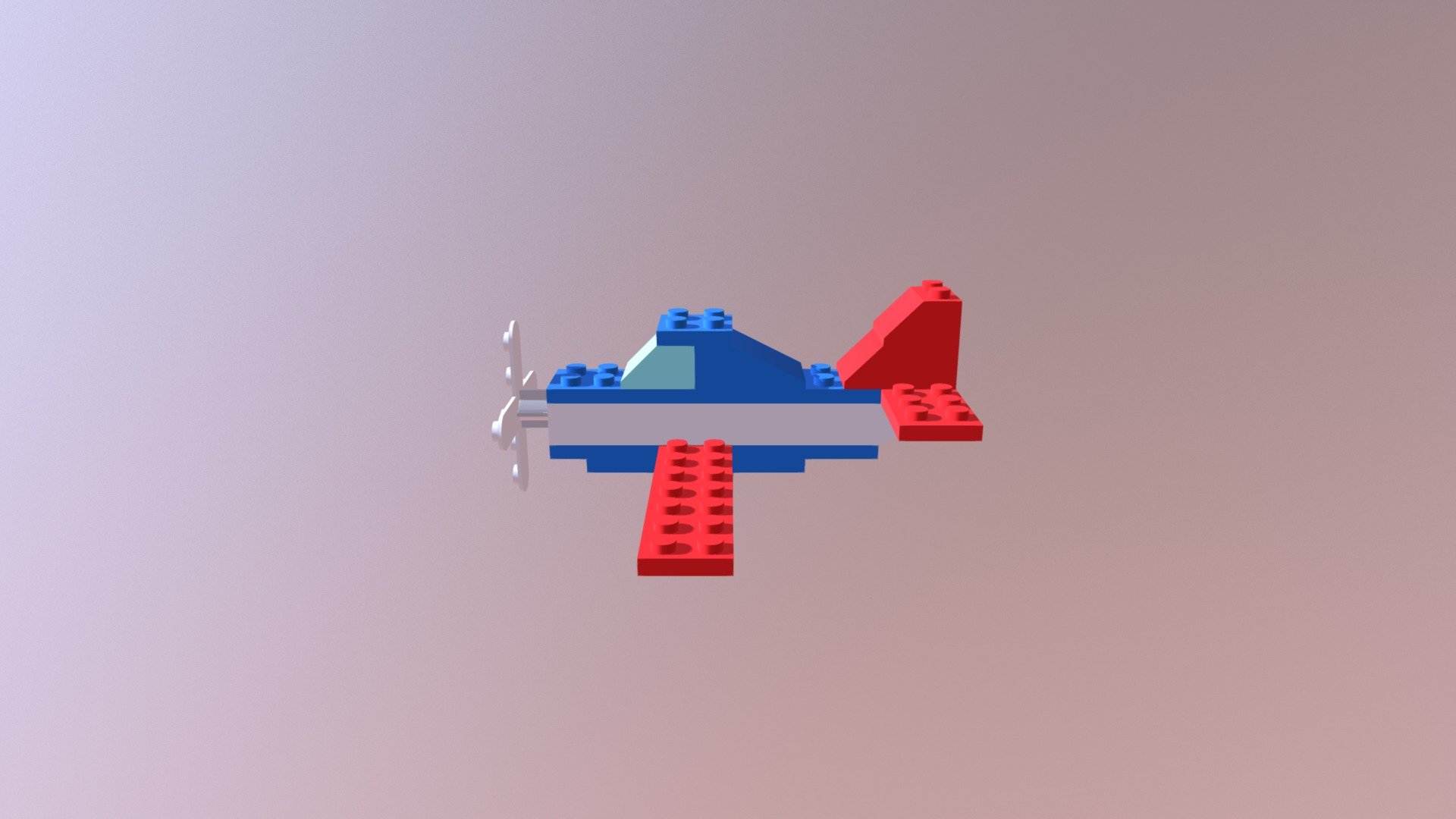 Lego Plane made in Maya
