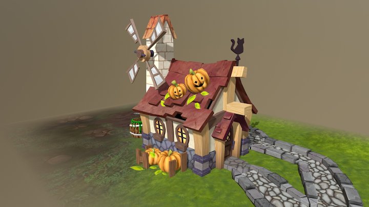 Halloween House 3D Model
