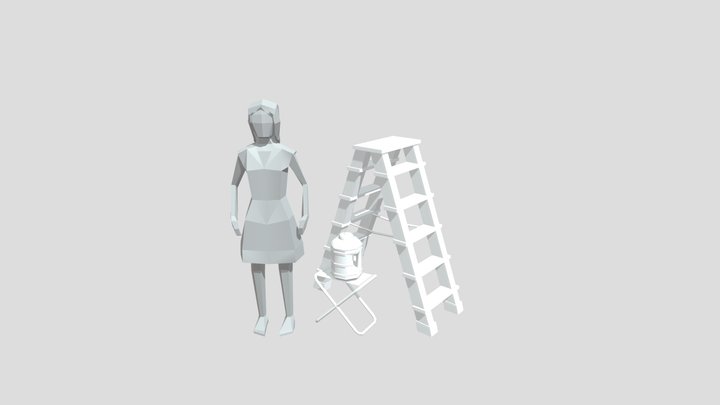 Forest Loner - 3 Simple Props 3D Model