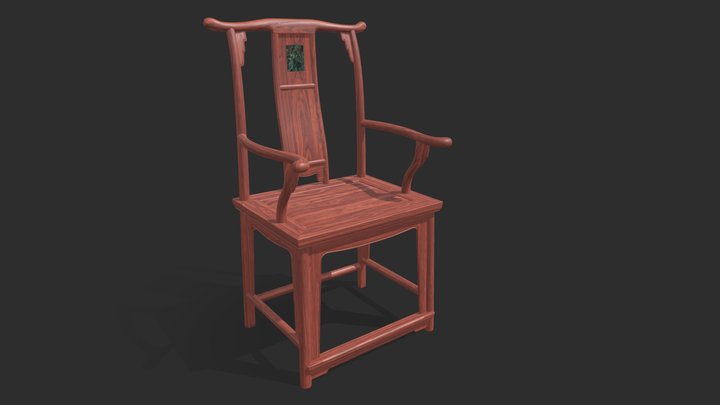 官帽椅安装动画 3D Model