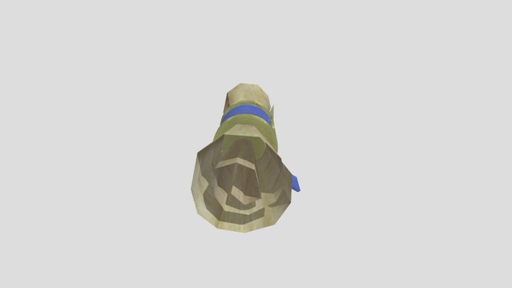 Low-poly Scroll 3D Model