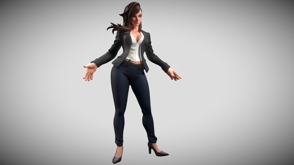 Secretary In High Heels