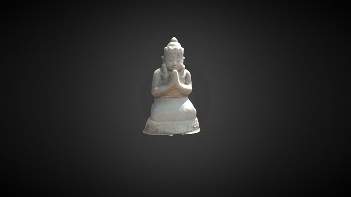 Ancient Alabaster Little Buddha Nyaunyan Style 3D Model