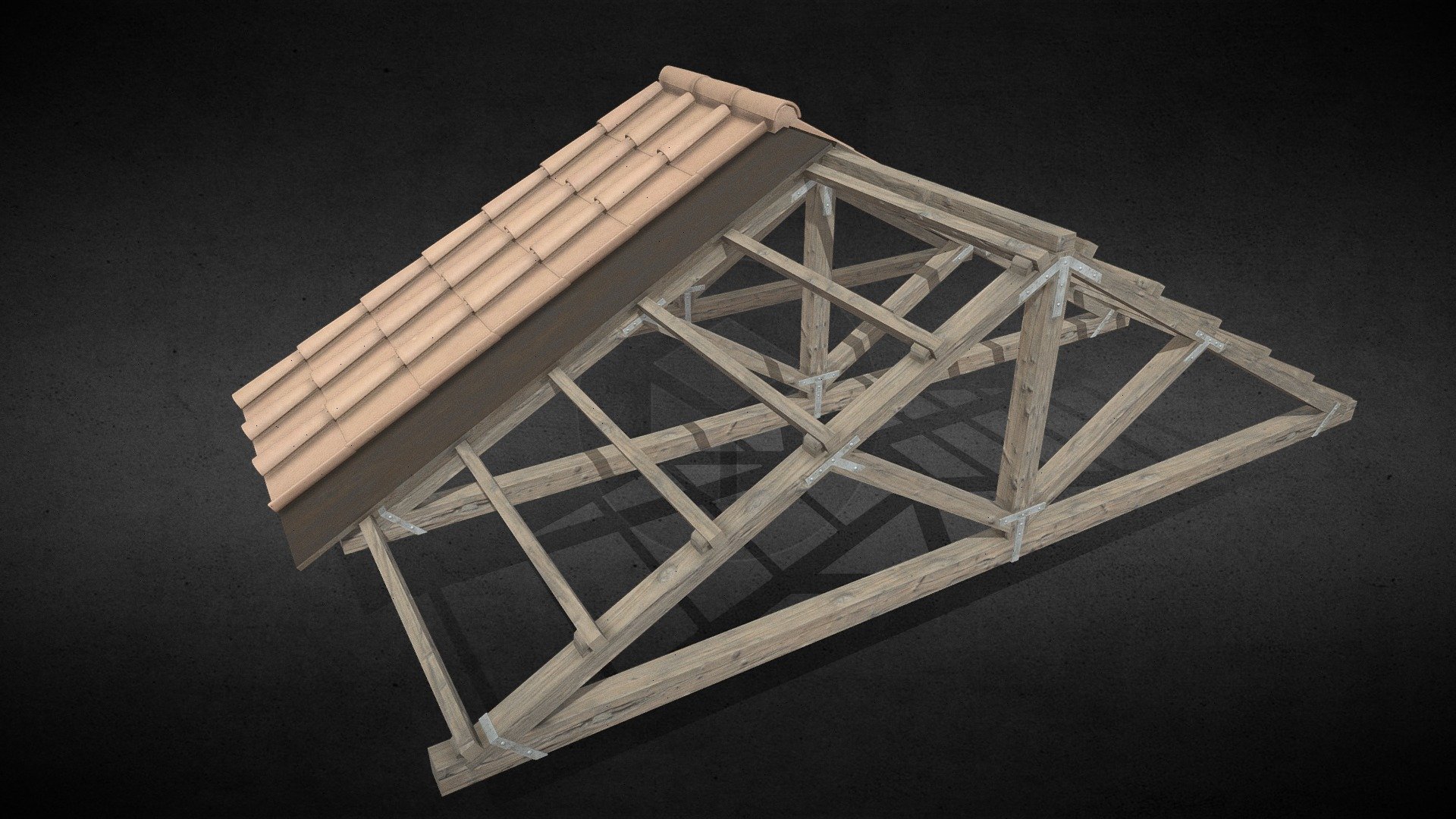 Virtual Reconstrution of a Roman Roof — Sketchfab embed 3D viewer