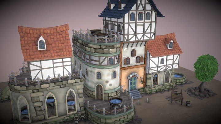 Bath House (Medieval Building) 3D Model