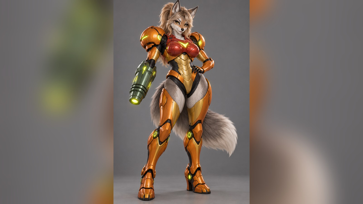 Samus Aran (Smash Bros) Furry 3D Model