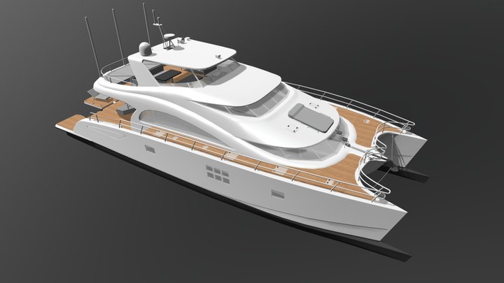 Mega yacht 3D model 3D Model