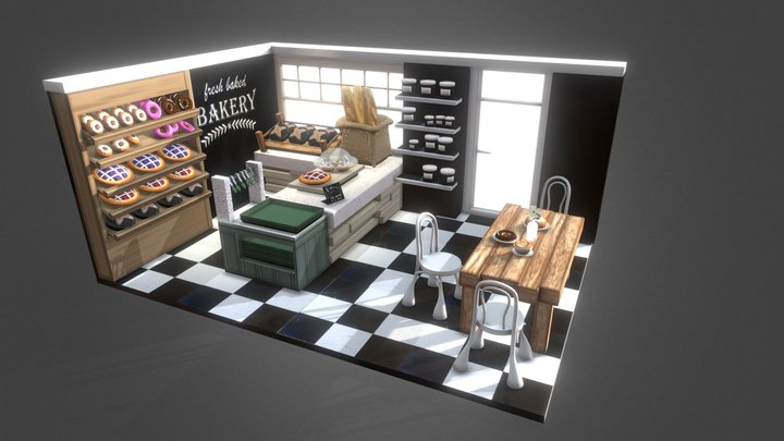 Bakery Scene 3D Model