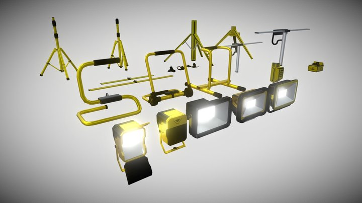 LED Workings Light 3D Model