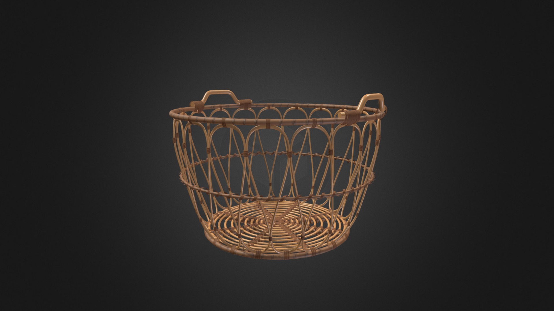 3D model Rattan Basket Ikea Snidad - This is a 3D model of the Rattan Basket Ikea Snidad. The 3D model is about a basketball hoop with a net.