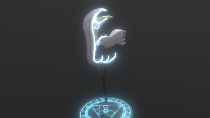 Game Art Weapon: Druidic Battleaxe 3D Model