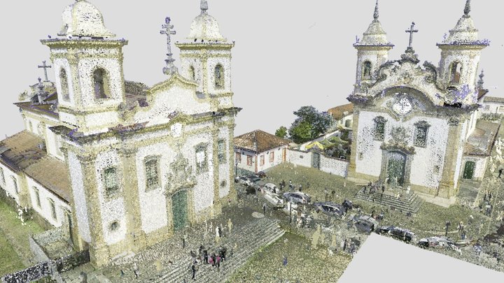Churches Square / Igrejas Praça Minas Gerais 3D Model