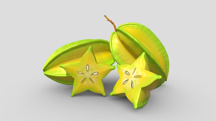 Star Fruit 3D Model