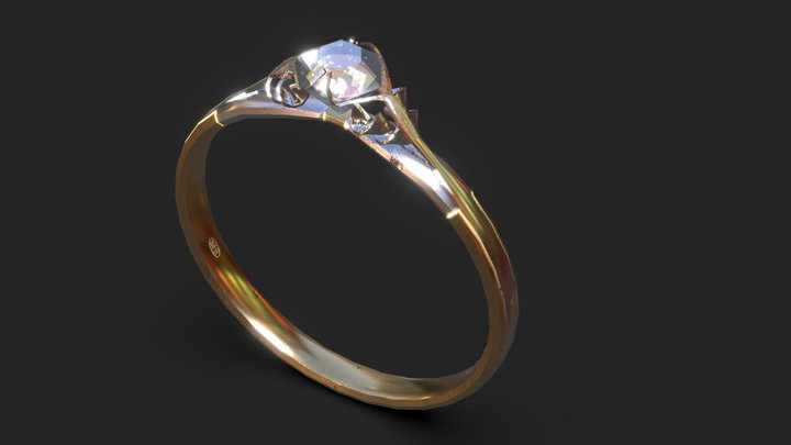 The Ring: 1 carat 3D Model