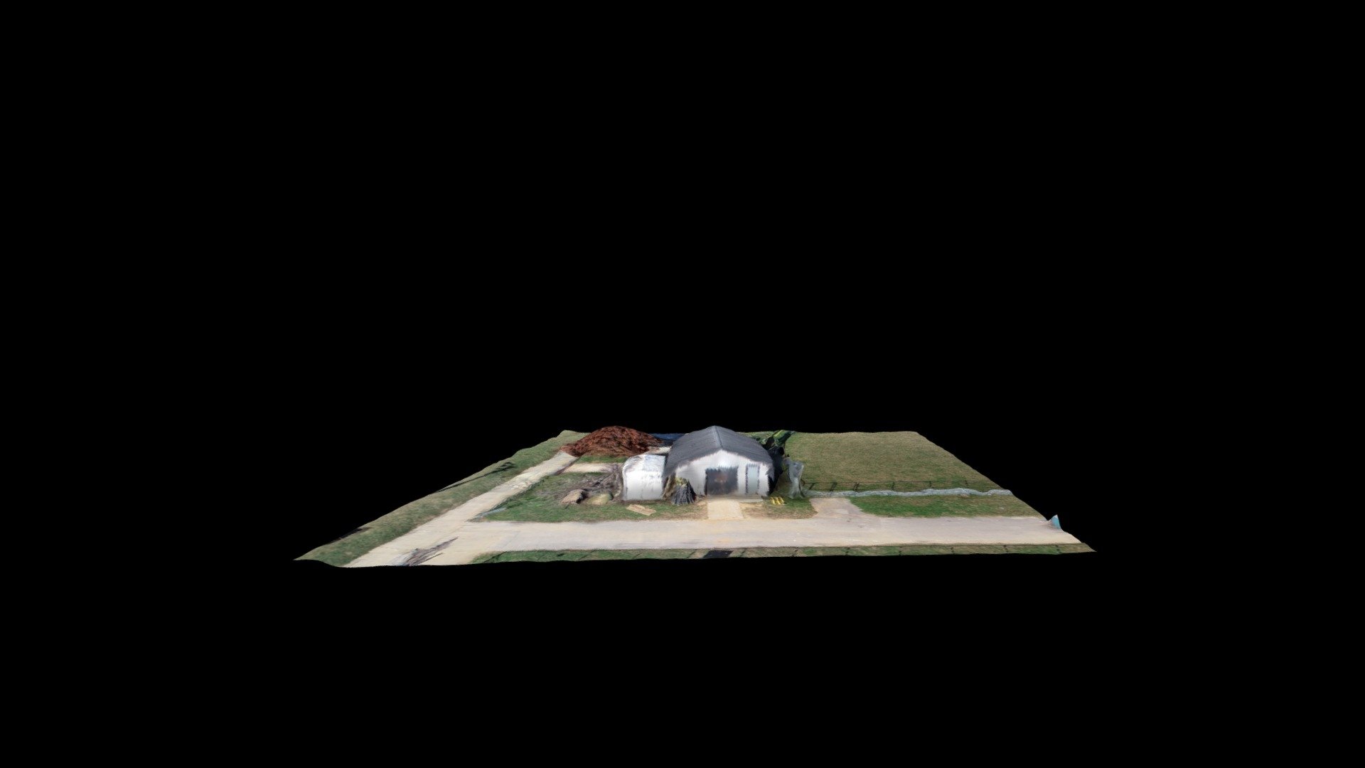Cleaned Up Baseball Field Building