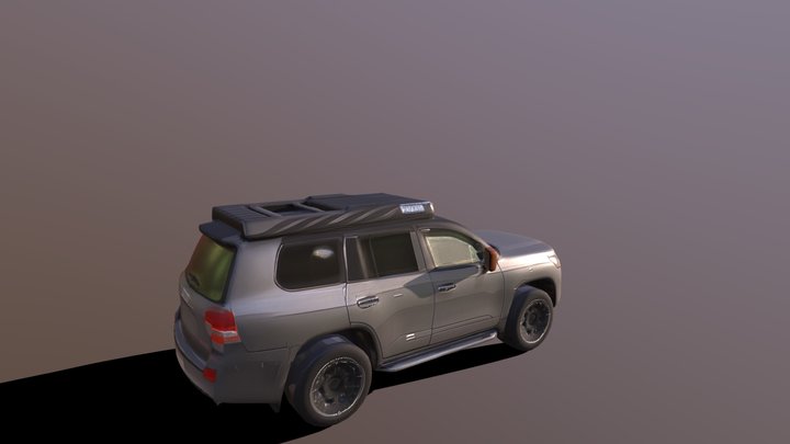 SUV-style vehicle with roof equipment 3D Model