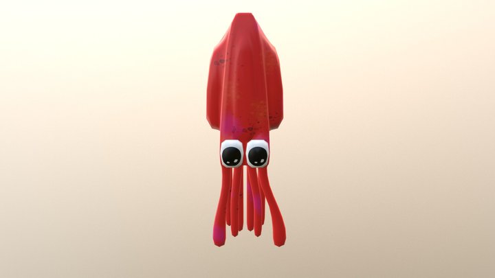 Squid Friend 3D Model