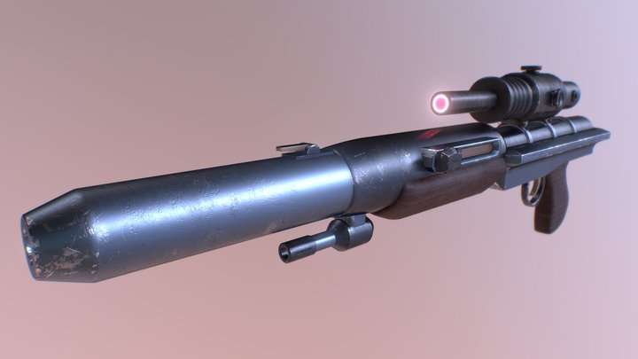 Energy Rifle - Weapon Design 3D Model