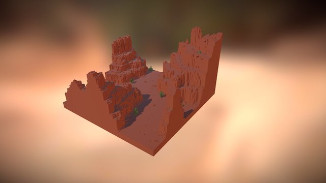 Voxel Canyon 3D Model