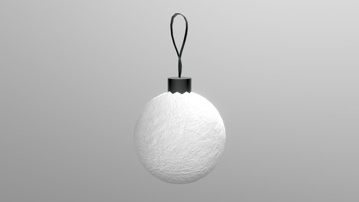 Snow Christmas Tree Bauble 3D Model