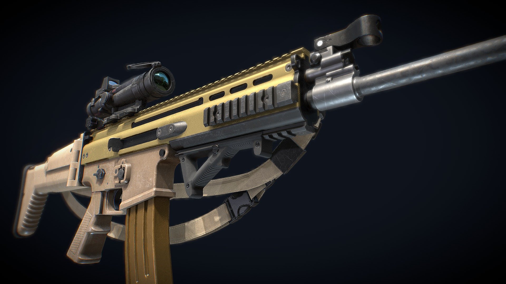 FN Scar - 3D model by waz0 [3794f3a] - Sketchfab