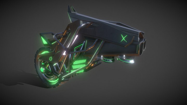 Motorcycle Sci-fi 3D Model