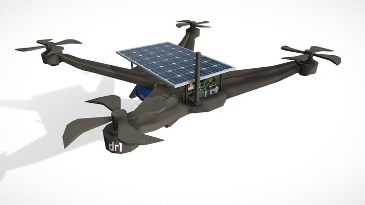 Drone Prototype (Low Poly) 3D Model