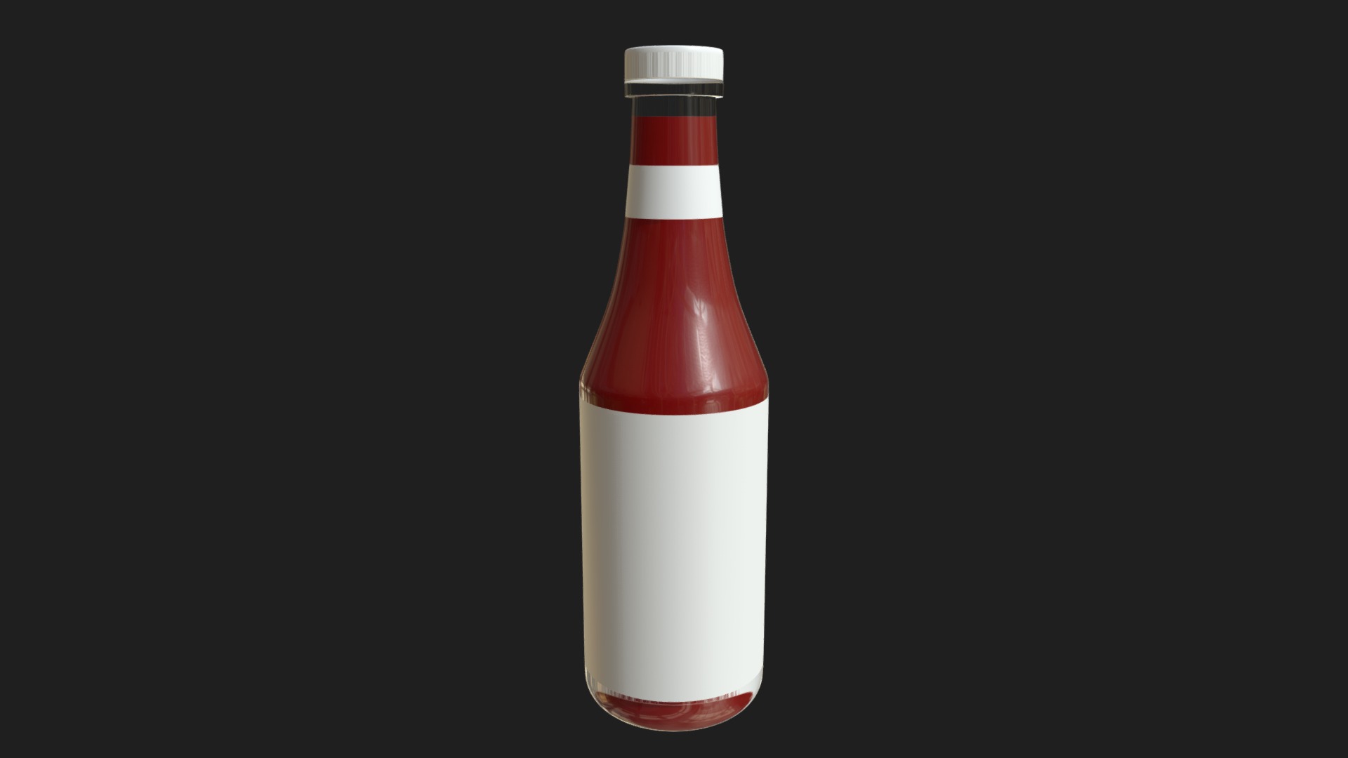 3D model Ketchup bottle - This is a 3D model of the Ketchup bottle. The 3D model is about logo.