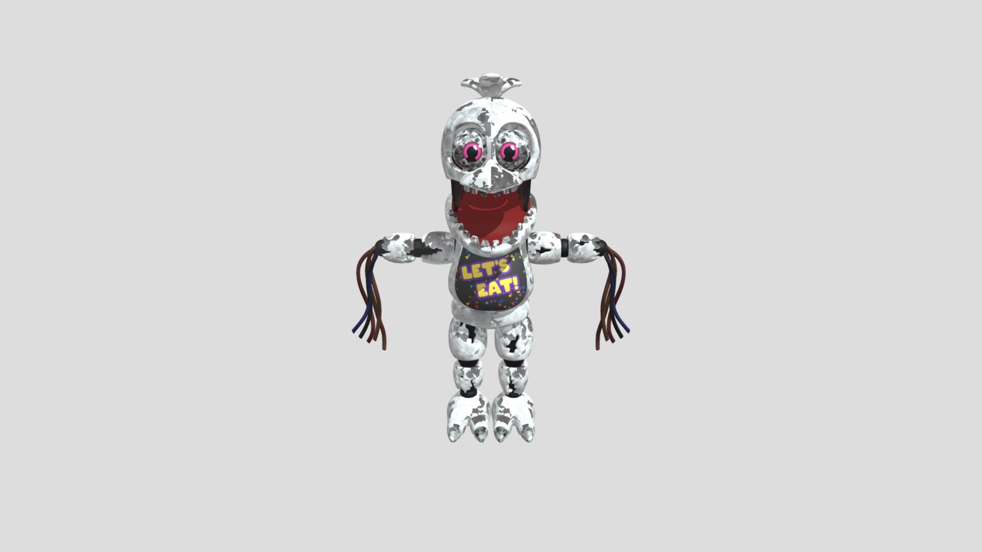 Withered Chica — Sketchfab embed 3D viewer