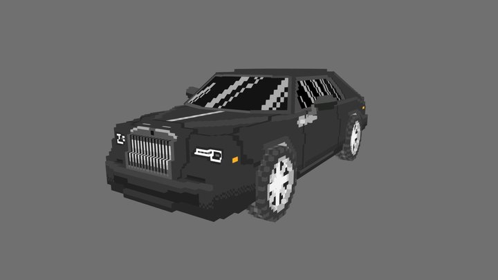 VOXEL/Rolls Royce Wraith Car 3D Model