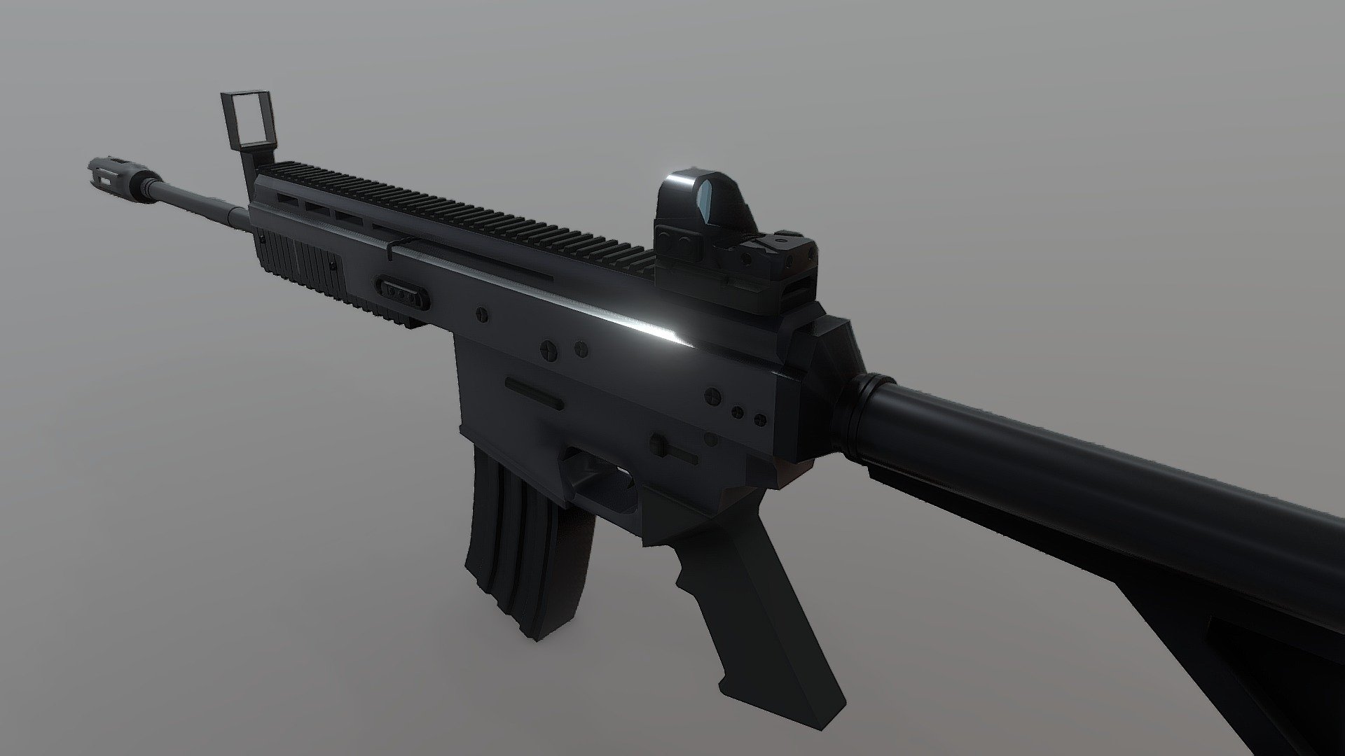 Low poly Assault rifle - Download Free 3D model by Gamma_flux [379c09b ...