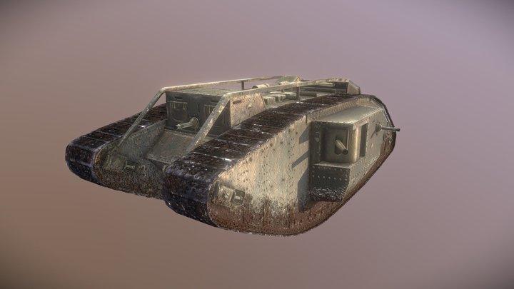 British mk4 tank, World War 1 3D Model