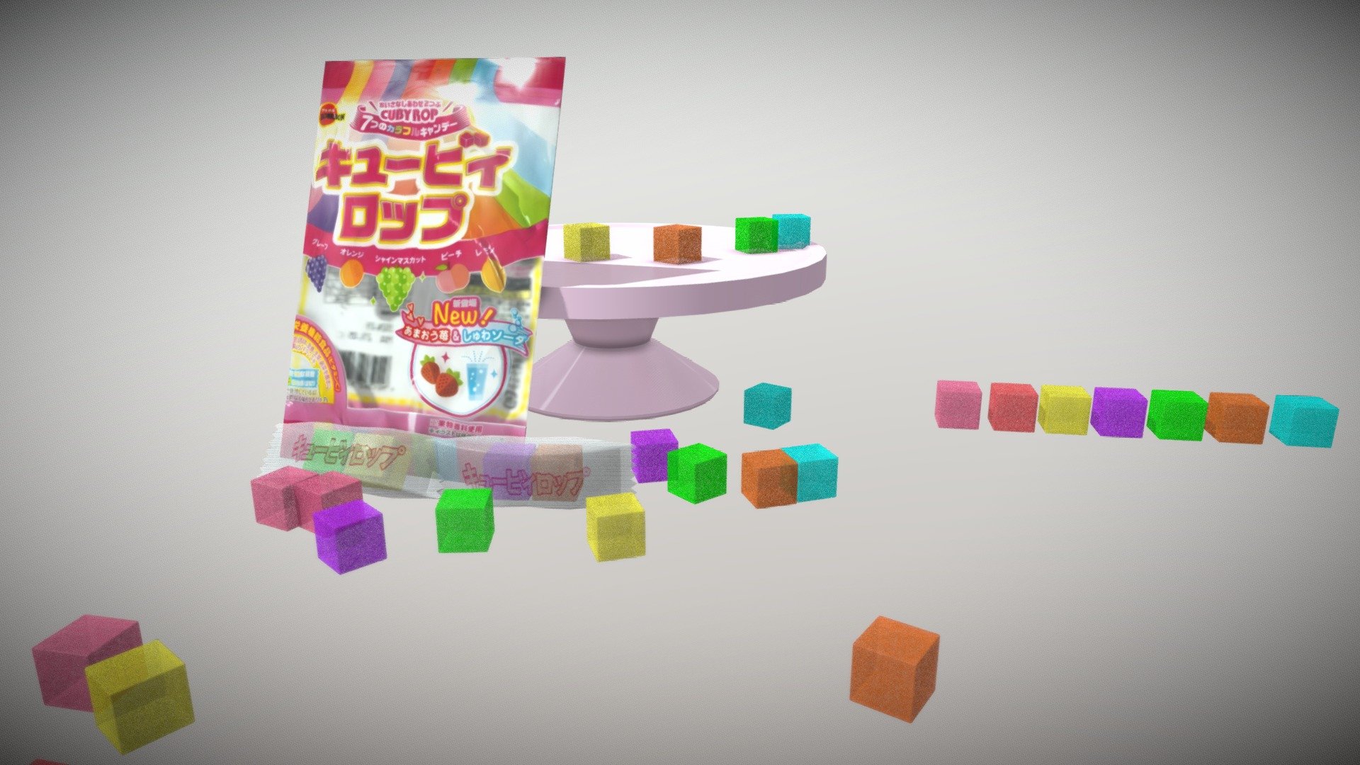 Cubyrops キュービィロップ - 懐菓子 Natsugashi #4 - 3D model by Tanuki (@tanukiart ...