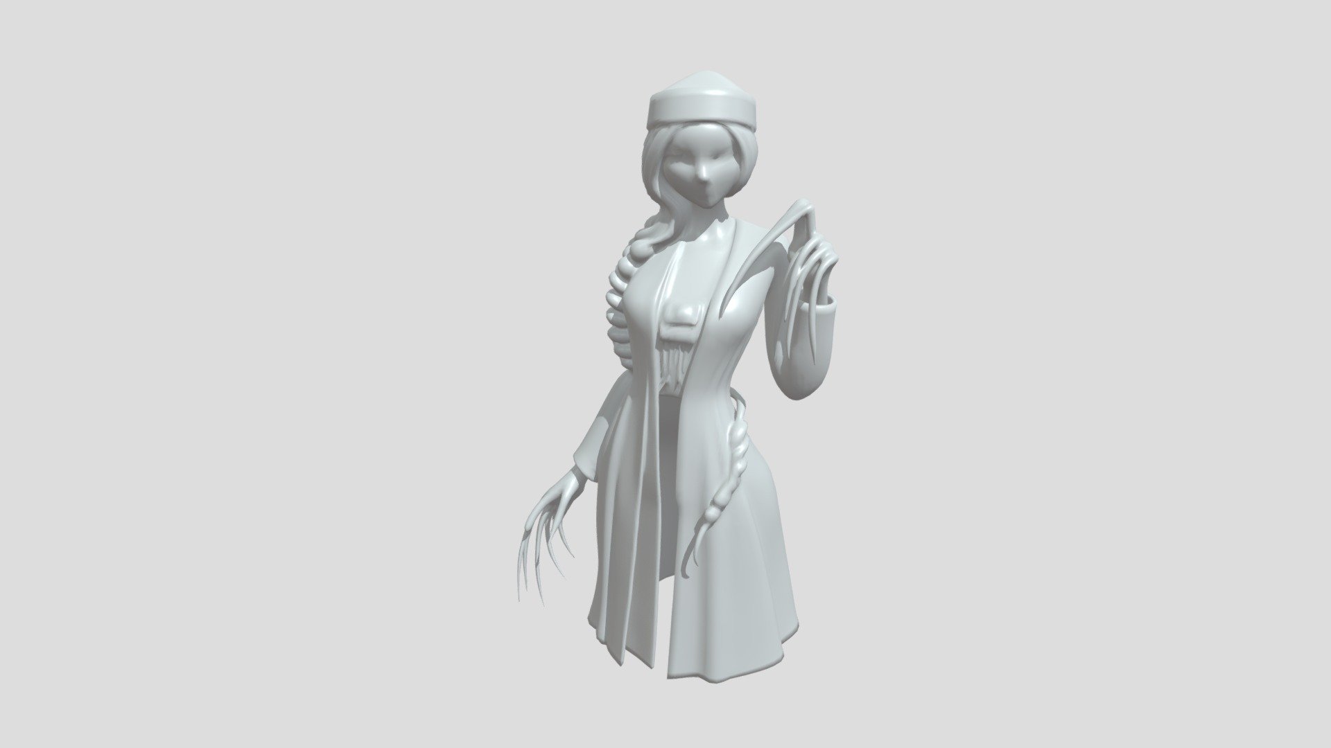 A woman in traditional attire - 3D model by Daniyar_Top4uk [379e500 ...