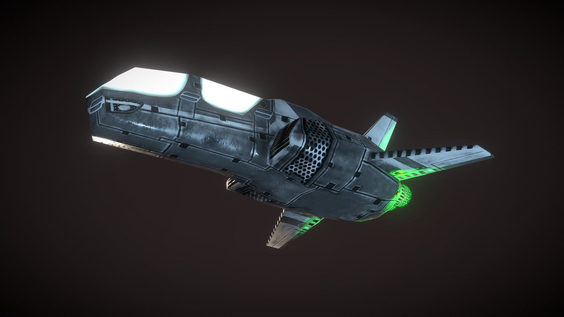 Low Poly Spaceship 7/10