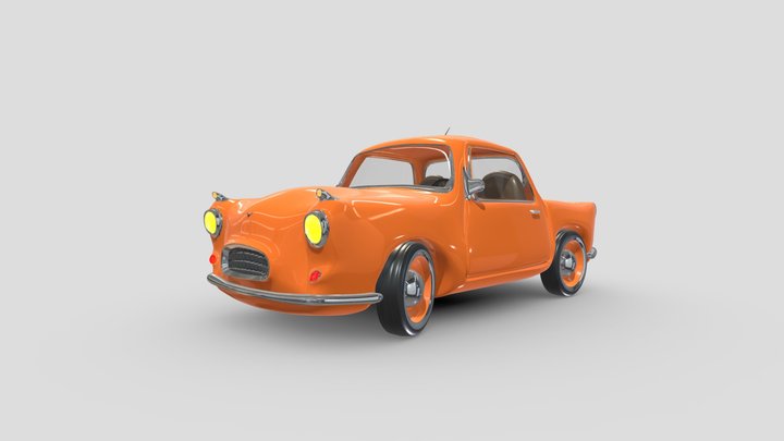Cartoon Car 3D Model
