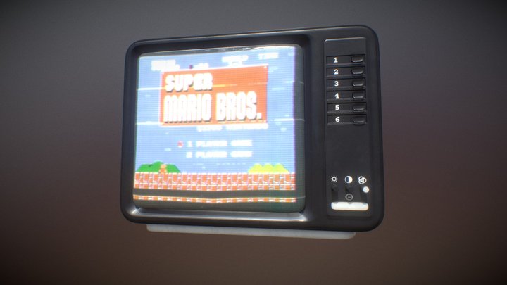 80`s monitor 3D Model