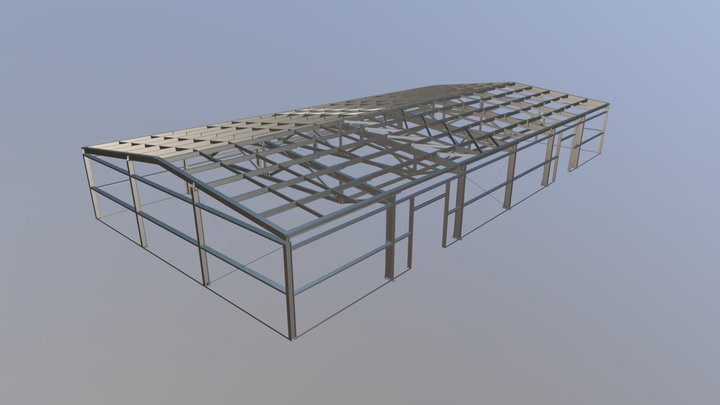 Складское здание размерами 18.00 х 36.00 3D Model