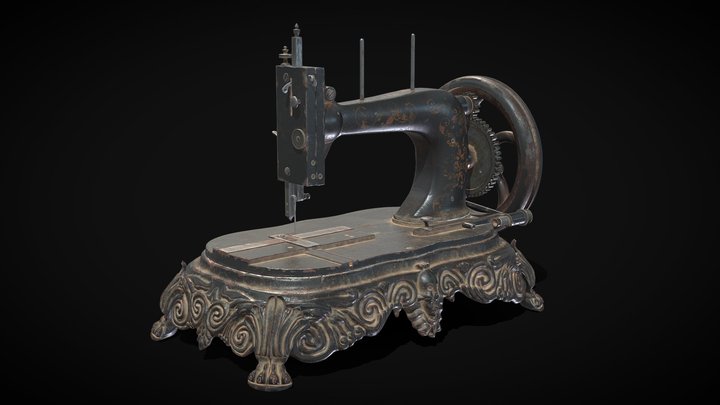 Antique sewing machine 3D Model